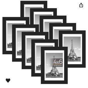 Amazon 4x6” set of 10 picture frames